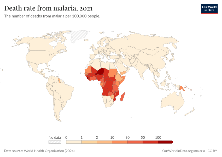 A thumbnail of the "Death rate from malaria" chart