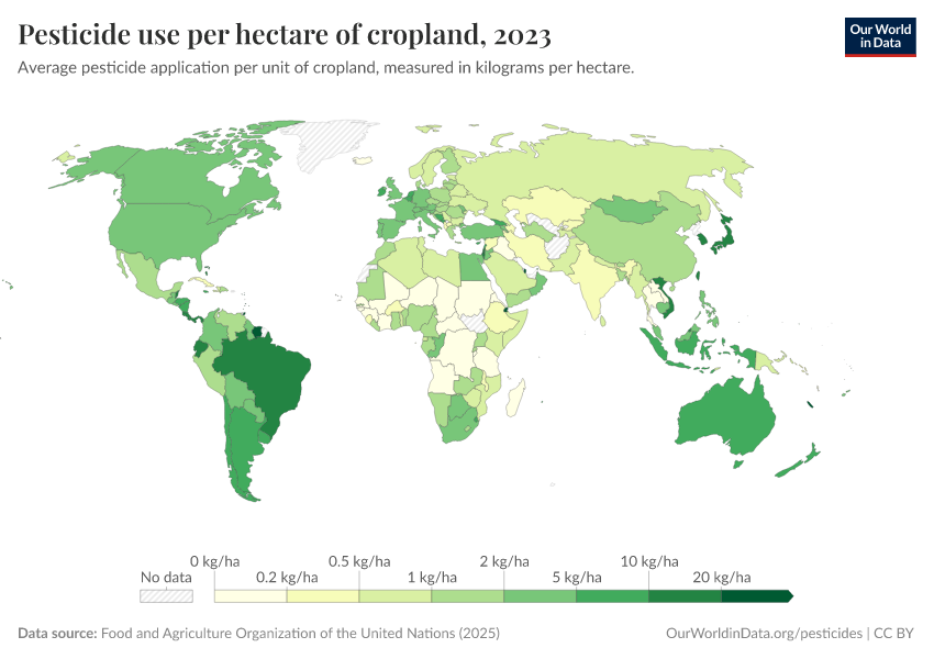 A thumbnail of the "Pesticide use per hectare of cropland" chart