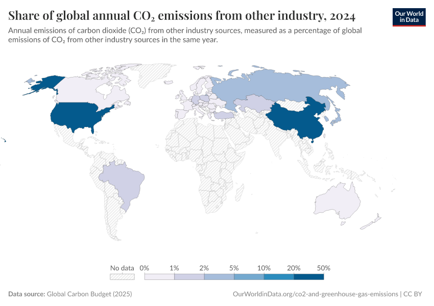 A thumbnail of the "Share of global annual CO₂ emissions from other industry" chart