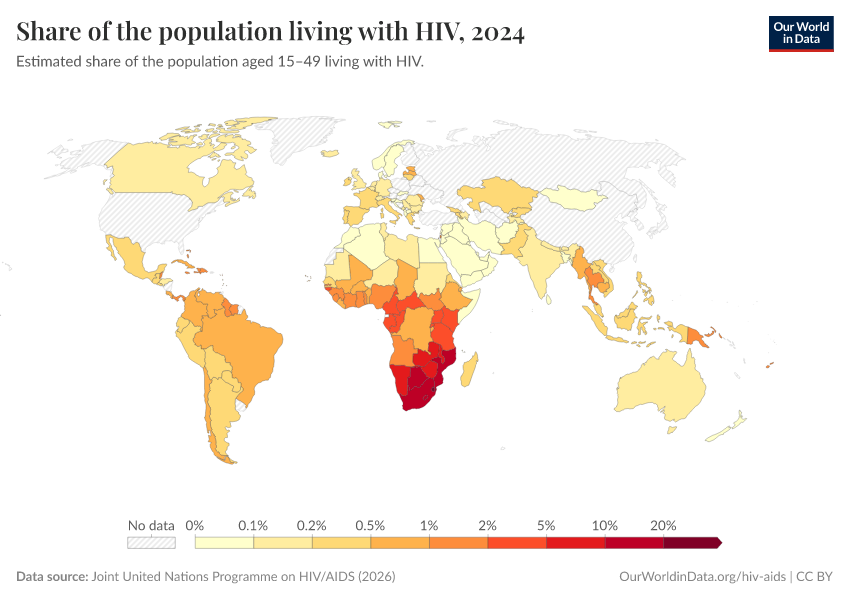 A thumbnail of the "Share of the population living with HIV" chart