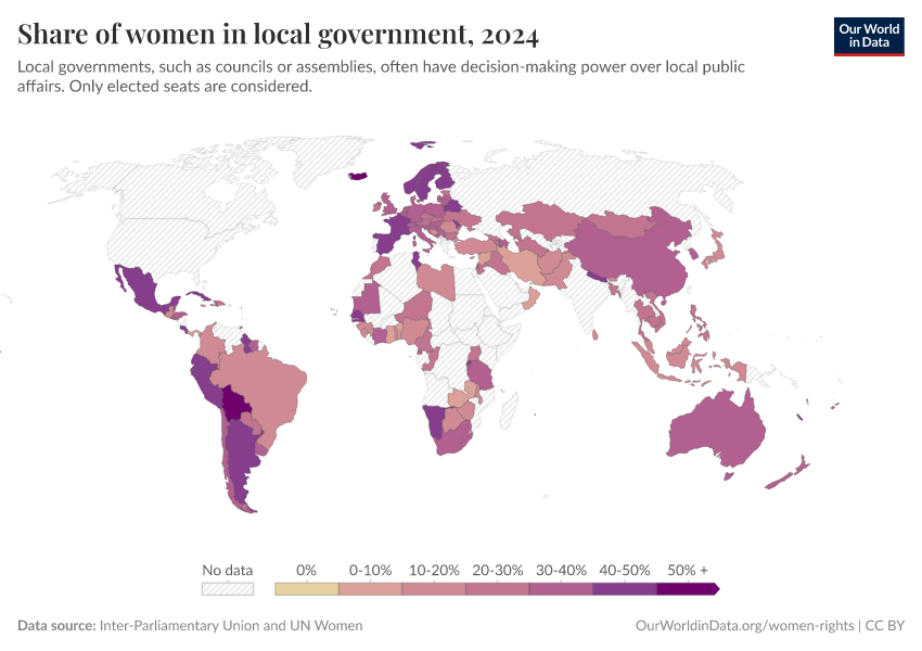 A thumbnail of the "Share of women in local government" chart